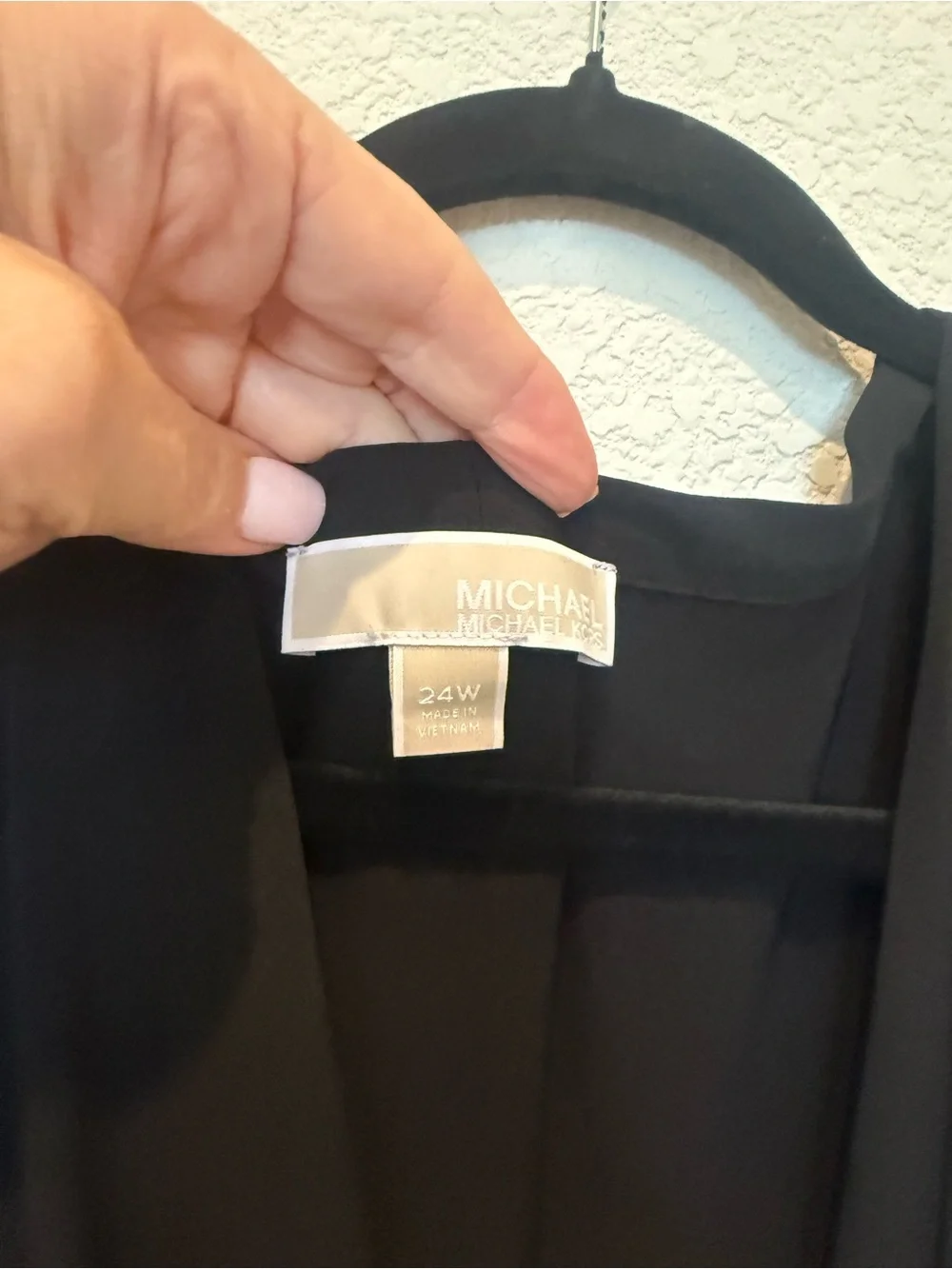 Michael Kors Black Mock Wrap Dress